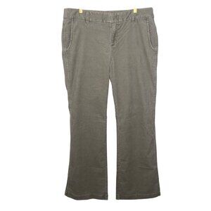 Eddie Bauer Womens Beige‎ Corduroy Pants Size 10 Wide Leg Med Rise